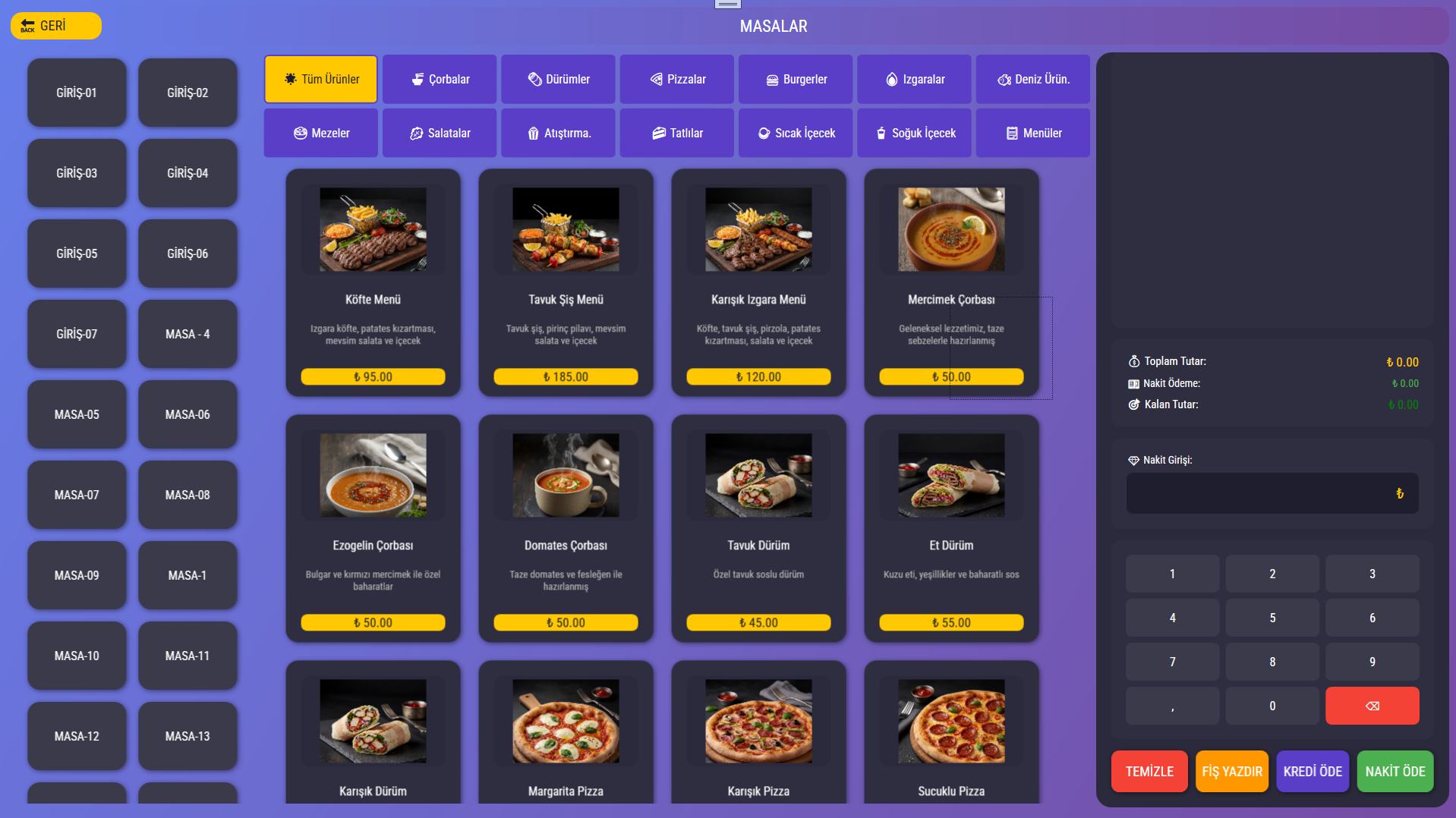 Pentegra — Masalar